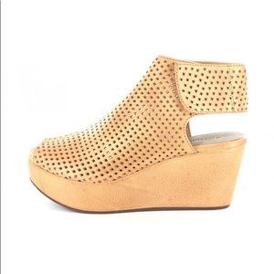 New Chocolat Blu Leather Wedge Heels